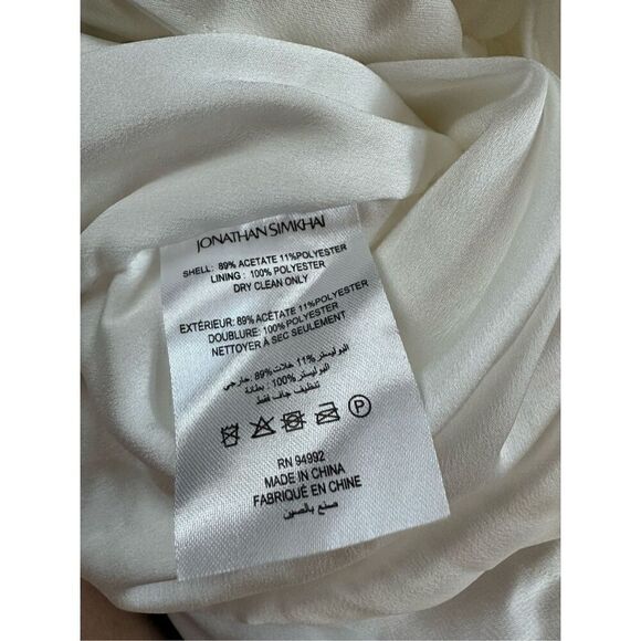 Jonathan Simkhai Kadence Bell Sleeve Mini Dress White-Size 0 - Picture 8 of 10